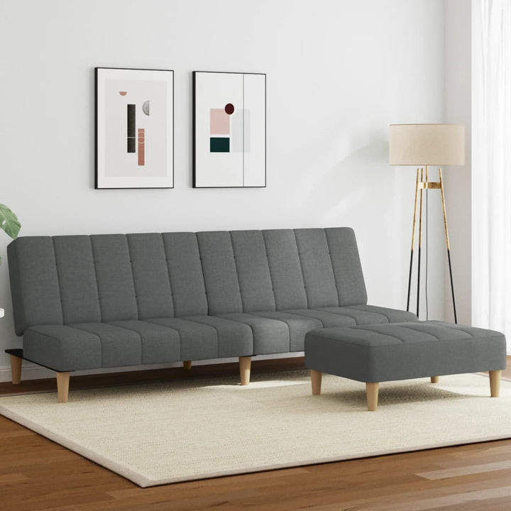 Canapea Extensibilă Cu Taburet, 2 Locuri, , Textil