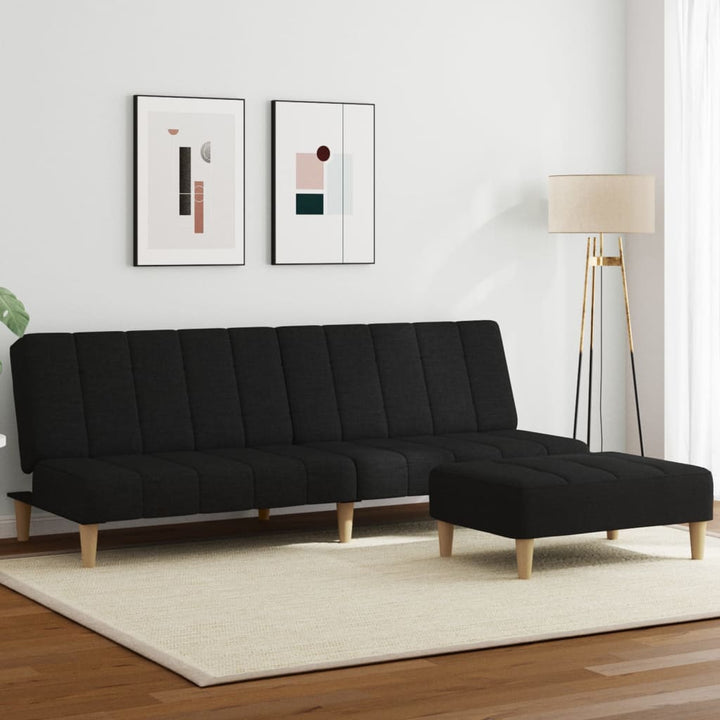 Canapea Extensibilă Cu Taburet, 2 Locuri, , Textil