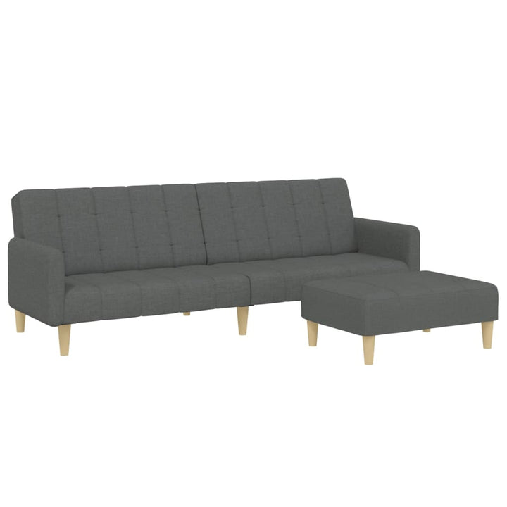 Canapea Extensibilă Cu Taburet, 2 Locuri, , Textil