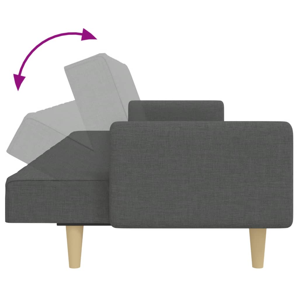 Canapea Extensibilă Cu Taburet, 2 Locuri, , Textil
