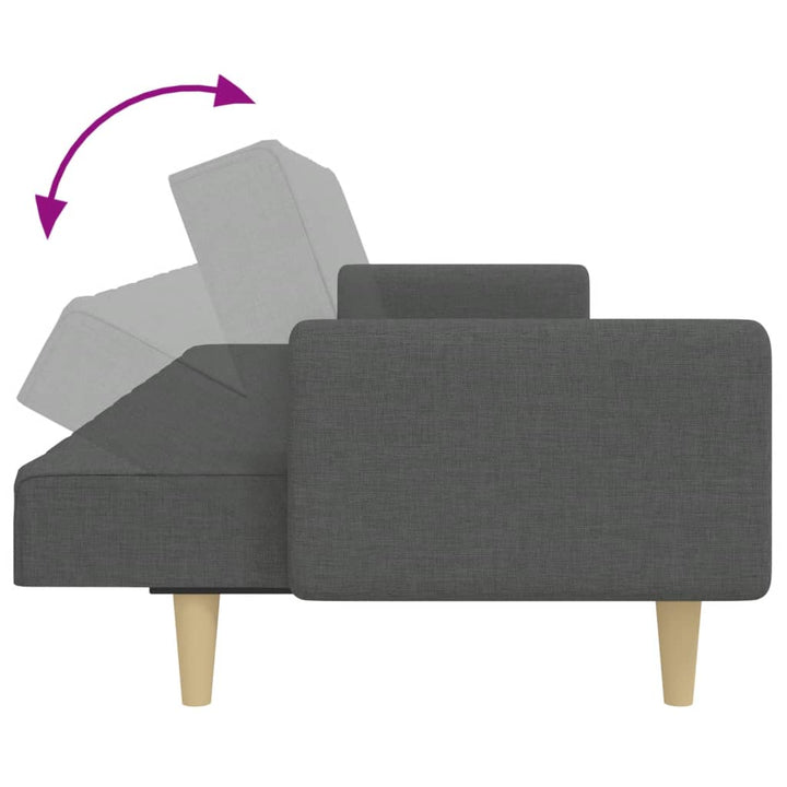Canapea Extensibilă Cu Taburet, 2 Locuri, , Textil