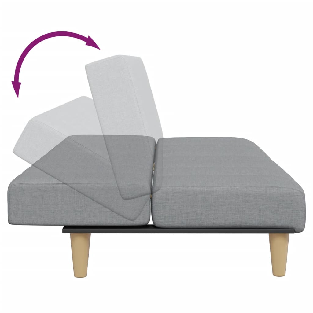 Canapea Extensibilă Cu Taburet, 2 Locuri, , Textil