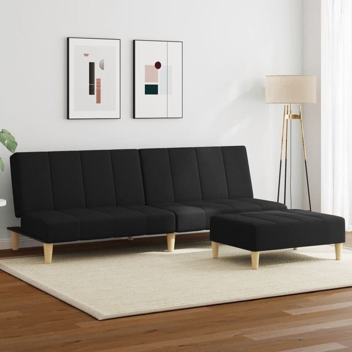 Canapea Extensibilă Cu Taburet, 2 Locuri, , Textil