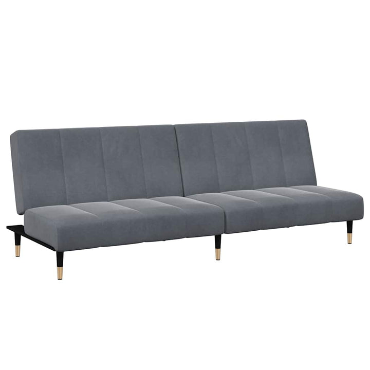 Canapea Extensibilă Cu Taburet, 2 Locuri, , Catifea