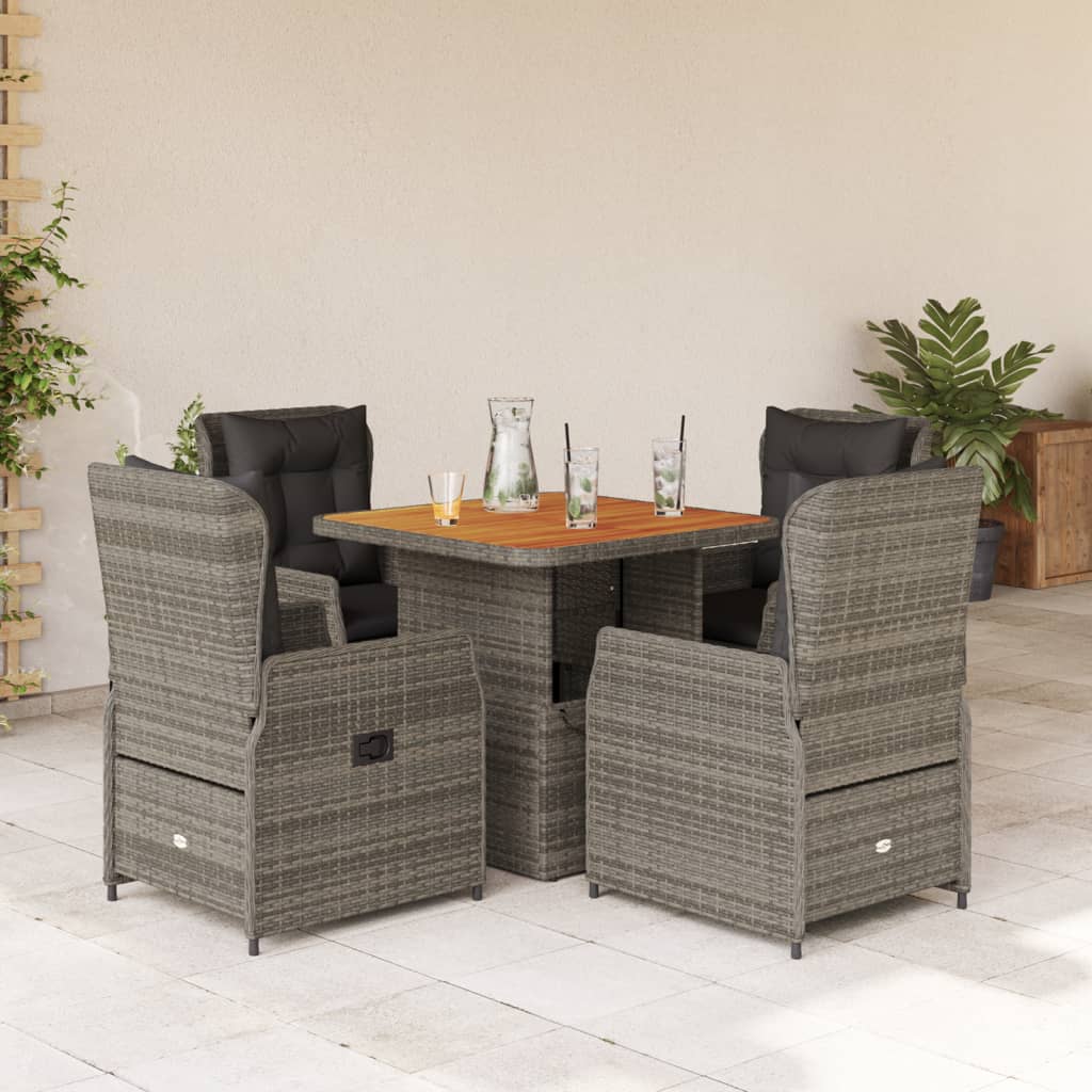 Set Bistro De Grădină Cu Perne, 3 Piese, , Poliratan