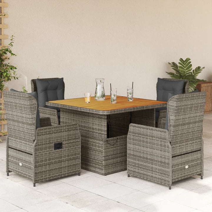 Set Bistro De Grădină Cu Perne, 3 Piese, , Poliratan