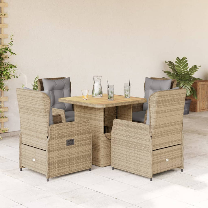 Set Bistro De Grădină Cu Perne, 3 Piese, , Poliratan