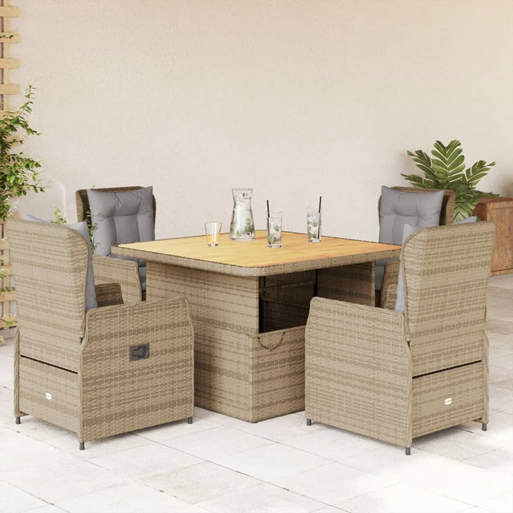 Set Bistro De Grădină Cu Perne, 3 Piese, , Poliratan