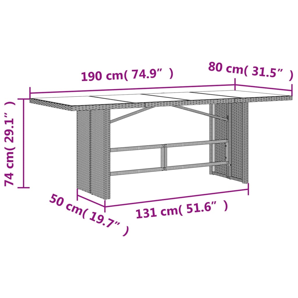 Set Mobilier De Grădină Cu Perne, 7 Piese, , Poliratan