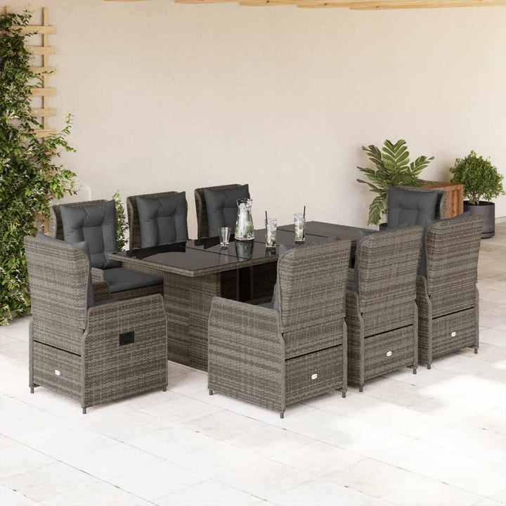 Set Mobilier De Grădină Cu Perne, 7 Piese, , Poliratan