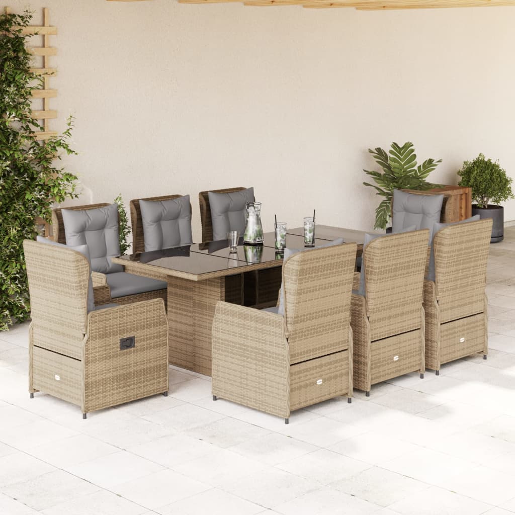 Set Mobilier De Grădină Cu Perne, 7 Piese, , Poliratan