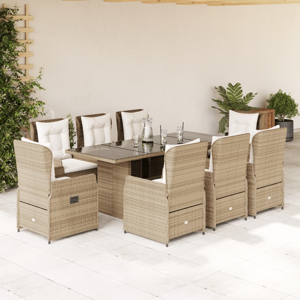Set Mobilier De Grădină Cu Perne, 7 Piese, , Poliratan