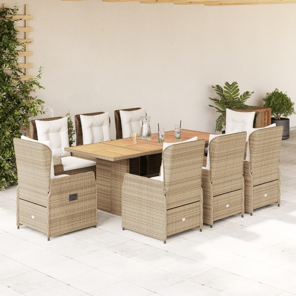 Set Mobilier De Grădină Cu Perne, 7 Piese, , Poliratan