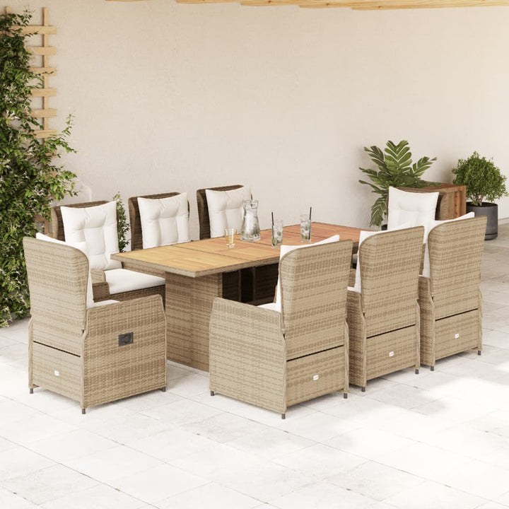 Set Mobilier De Grădină Cu Perne, 7 Piese, , Poliratan