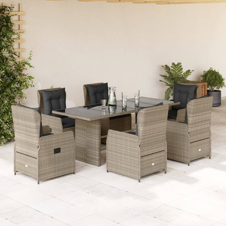 Set Mobilier De Grădină Cu Perne, 7 Piese, , Poliratan
