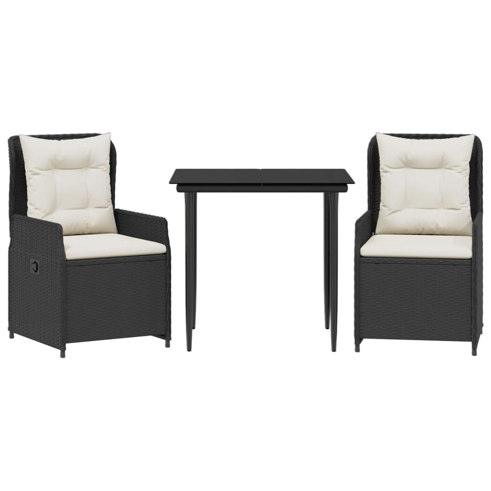 Set Mobilier De Grădină Cu Perne, 3 Piese, , Poliratan
