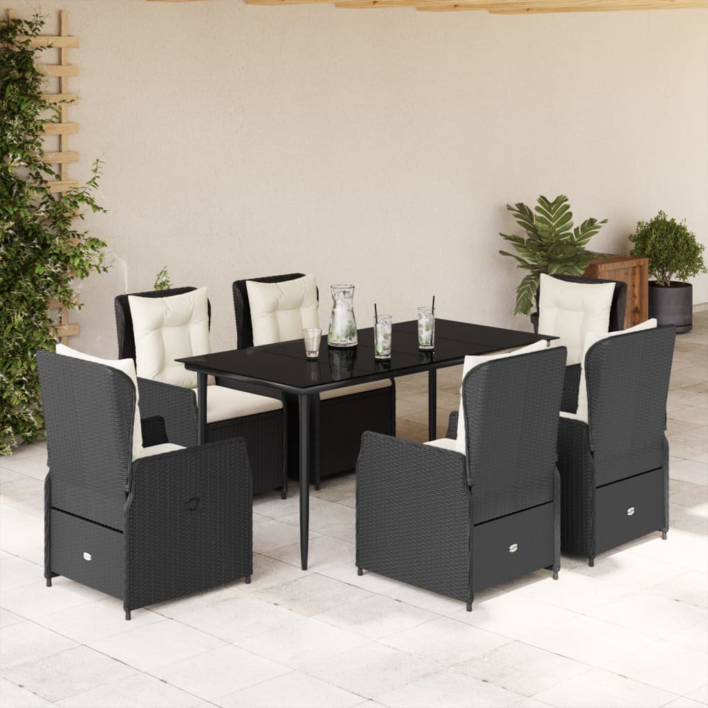 Set Mobilier De Grădină Cu Perne, 3 Piese, , Poliratan