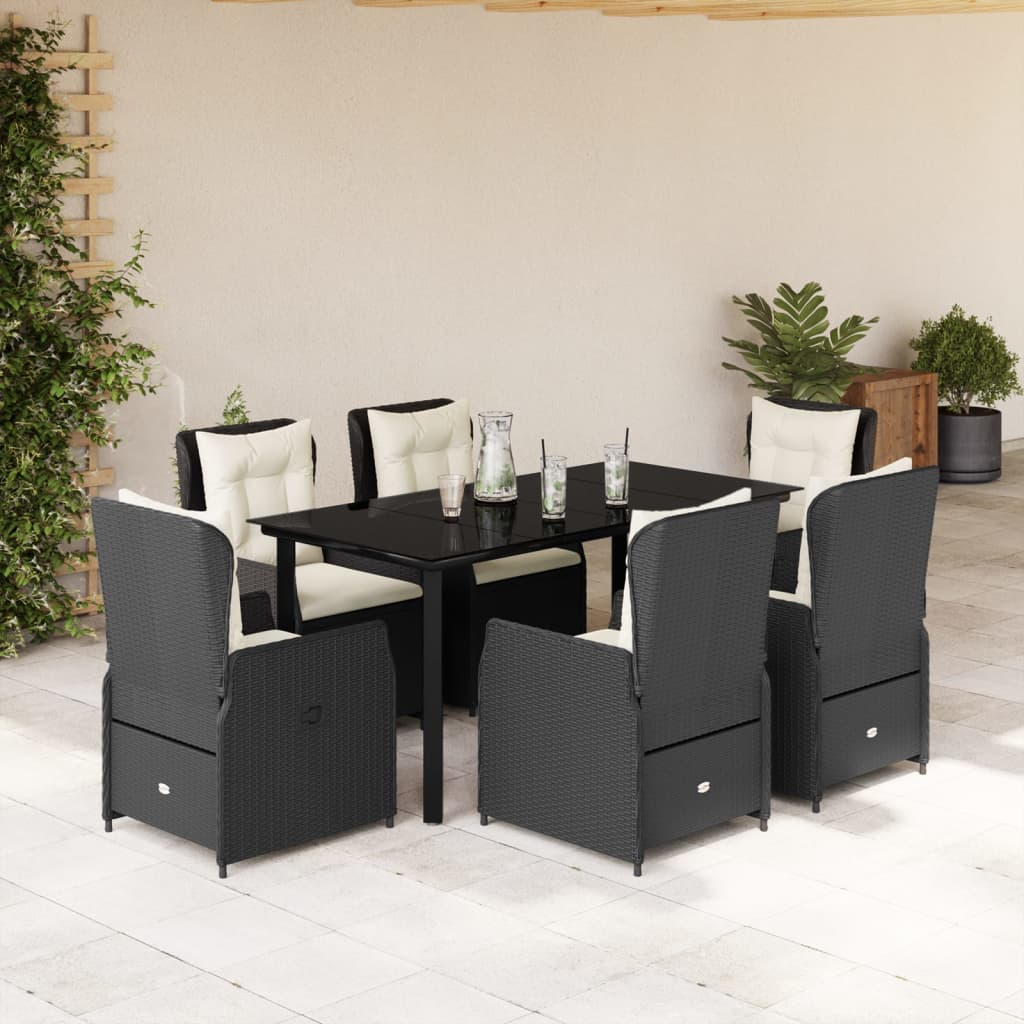Set Mobilier De Grădină Cu Perne, 9 Piese, , Poliratan