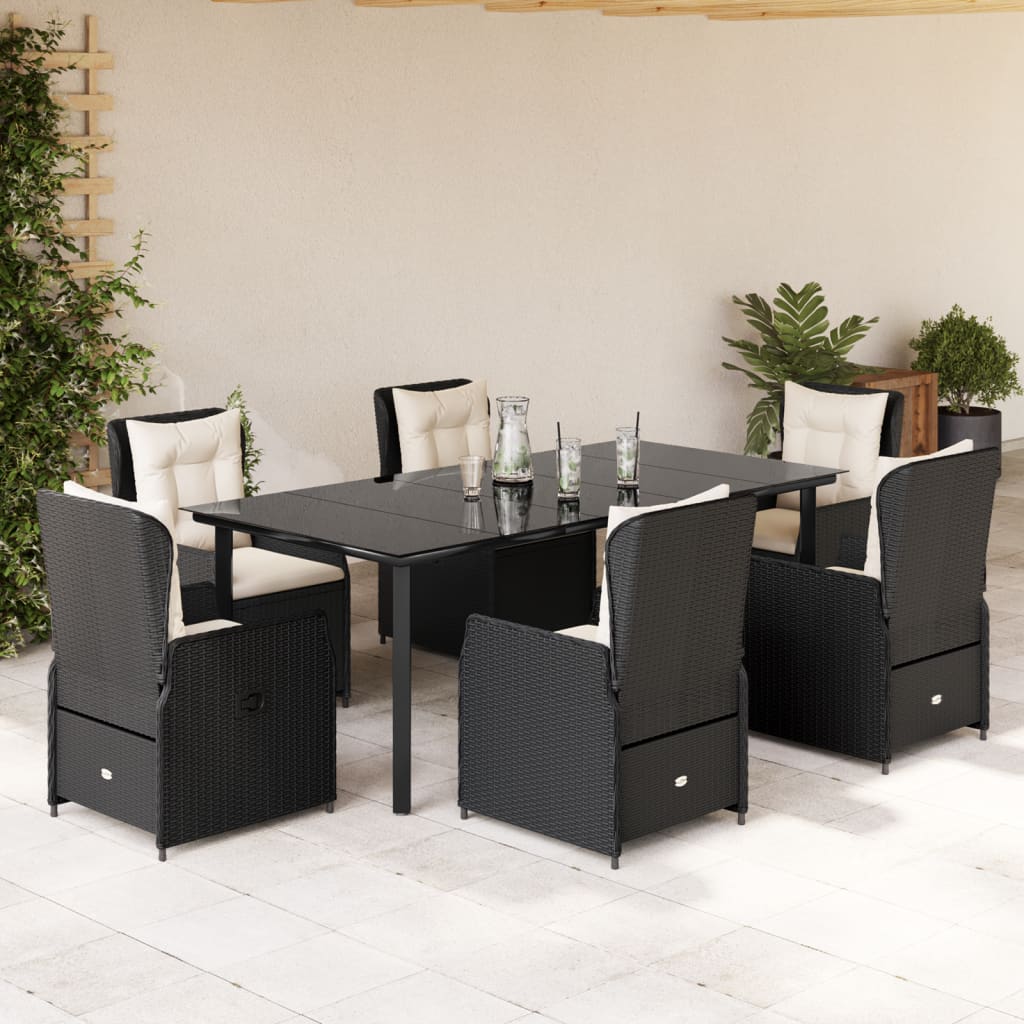 Set Mobilier De Grădină Cu Perne, 9 Piese, , Poliratan
