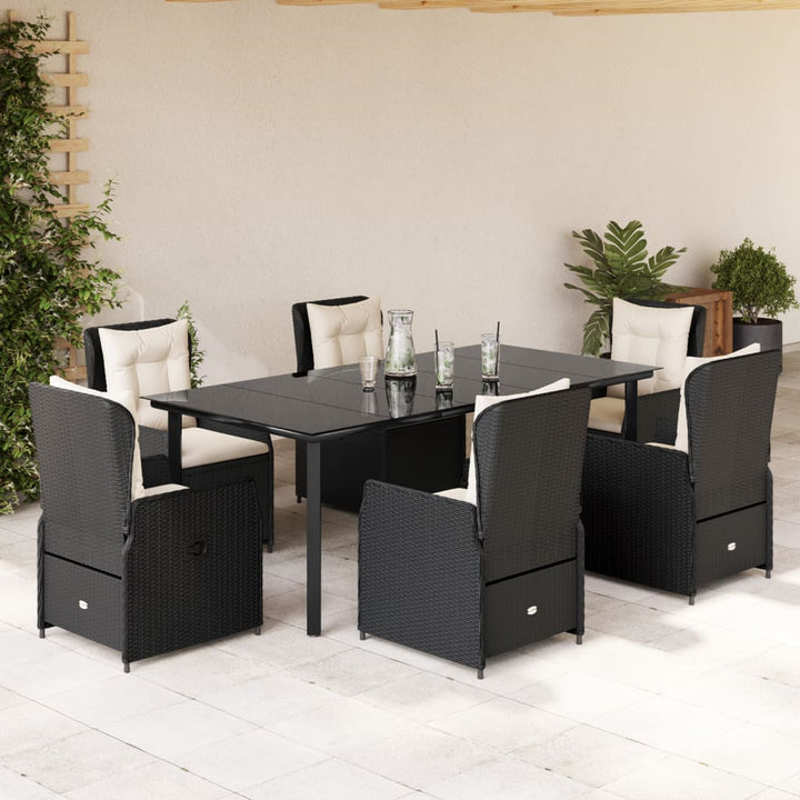 Set Mobilier De Grădină Cu Perne, 9 Piese, , Poliratan