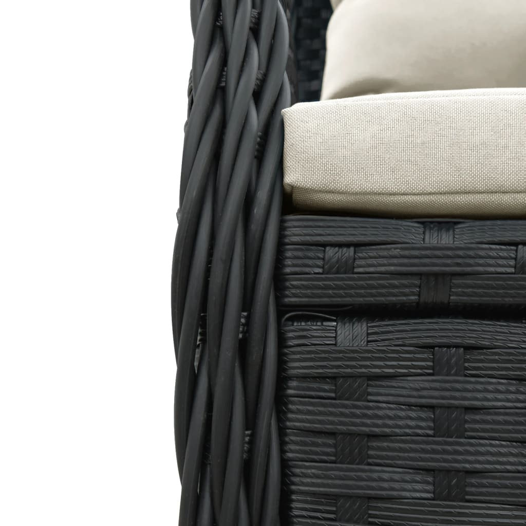 Set Mobilier De Grădină Cu Perne, 9 Piese, , Poliratan