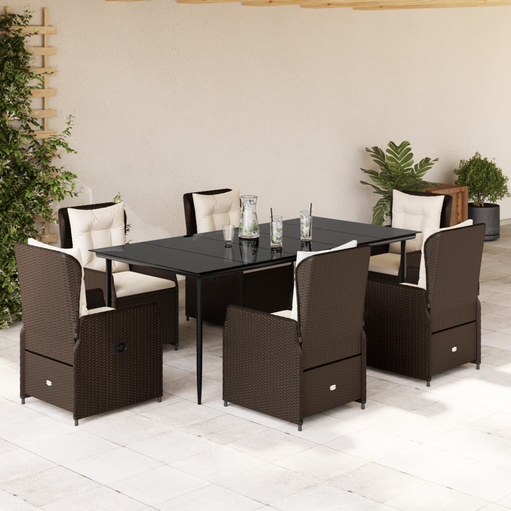Set Mobilier De Grădină Cu Perne, 3 Piese, , Poliratan