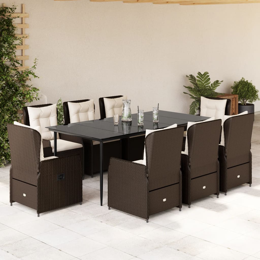 Set Mobilier De Grădină Cu Perne, 3 Piese, , Poliratan