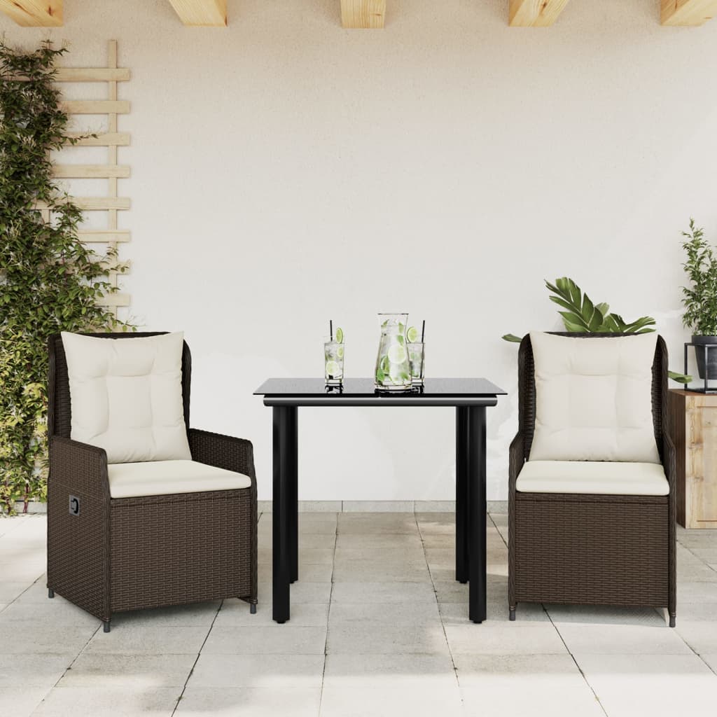 Set Mobilier De Grădină Cu Perne, 9 Piese, , Poliratan