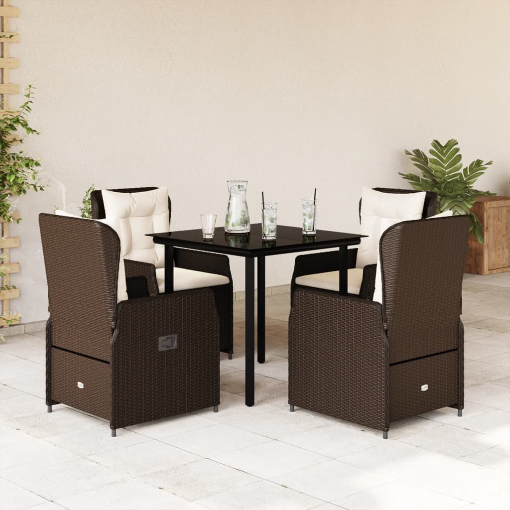 Set Mobilier De Grădină Cu Perne, 9 Piese, , Poliratan