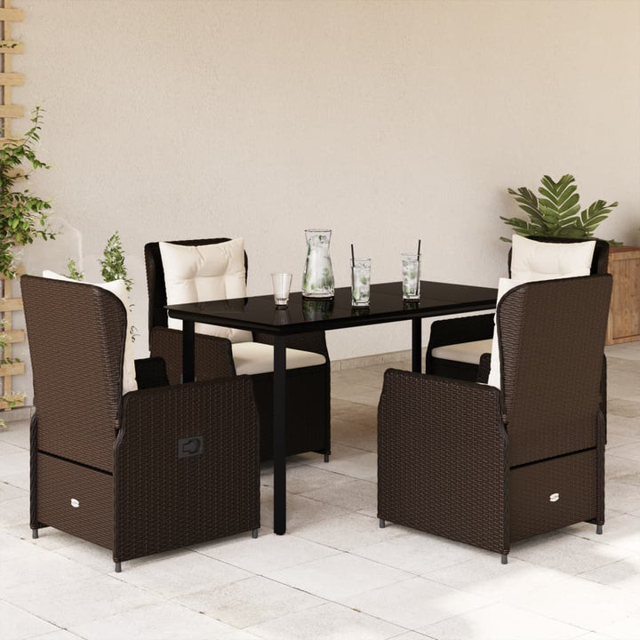 Set Mobilier De Grădină Cu Perne, 9 Piese, , Poliratan