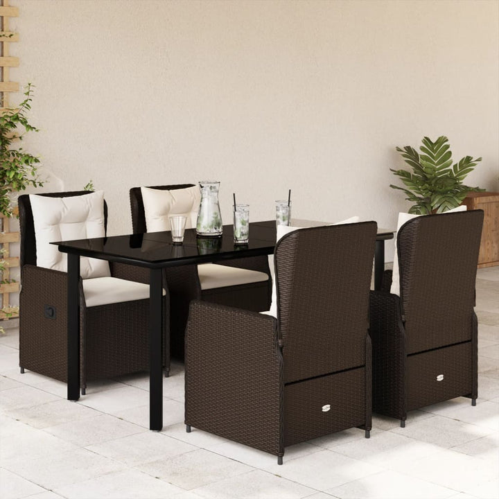 Set Mobilier De Grădină Cu Perne, 9 Piese, , Poliratan