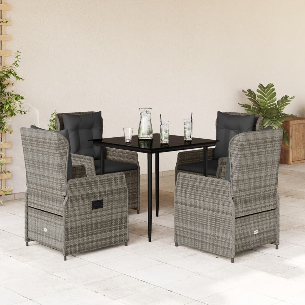Set Mobilier De Grădină Cu Perne, 3 Piese, , Poliratan