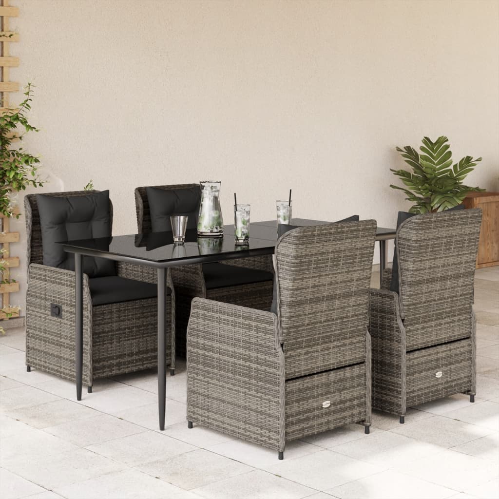 Set Mobilier De Grădină Cu Perne, 3 Piese, , Poliratan
