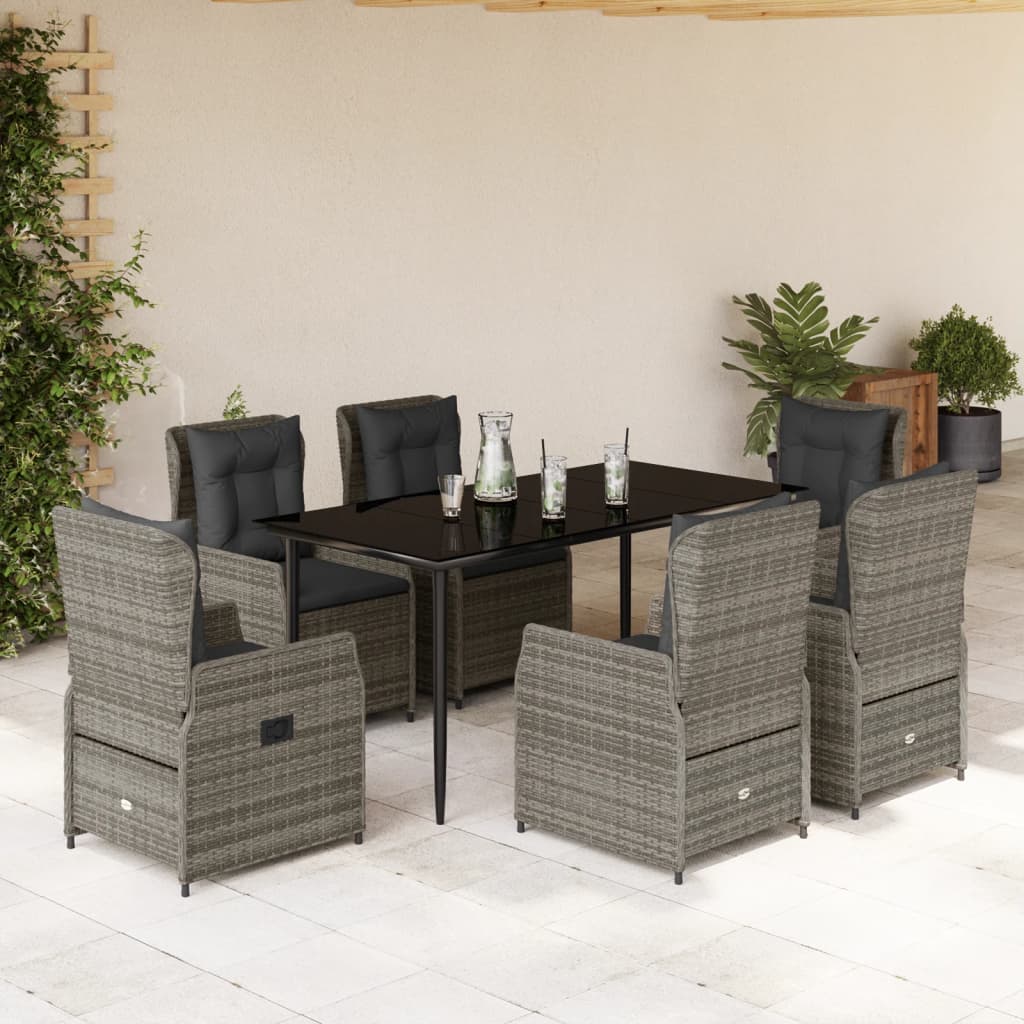 Set Mobilier De Grădină Cu Perne, 3 Piese, , Poliratan