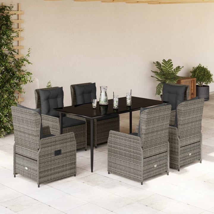 Set Mobilier De Grădină Cu Perne, 3 Piese, , Poliratan