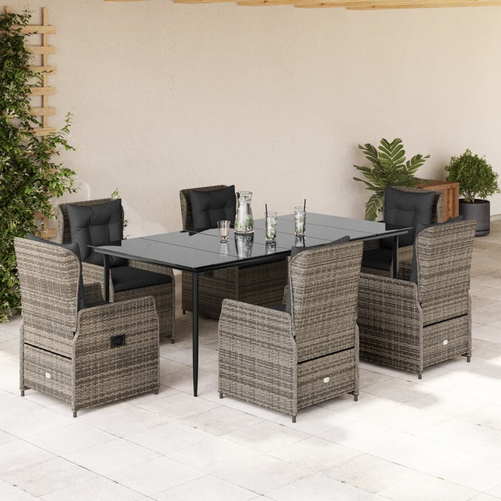 Set Mobilier De Grădină Cu Perne, 3 Piese, , Poliratan