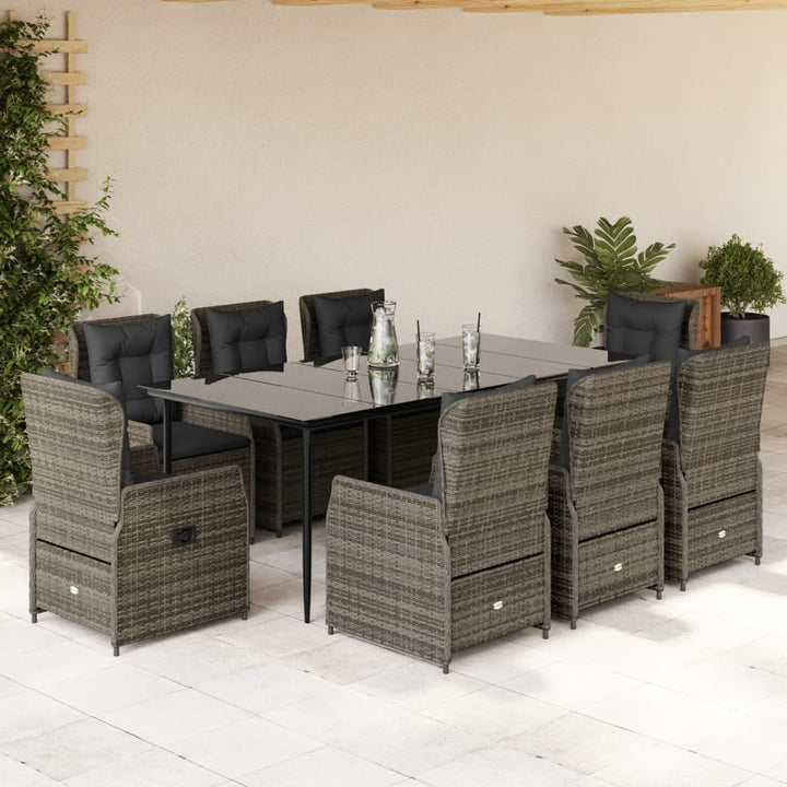 Set Mobilier De Grădină Cu Perne, 3 Piese, , Poliratan