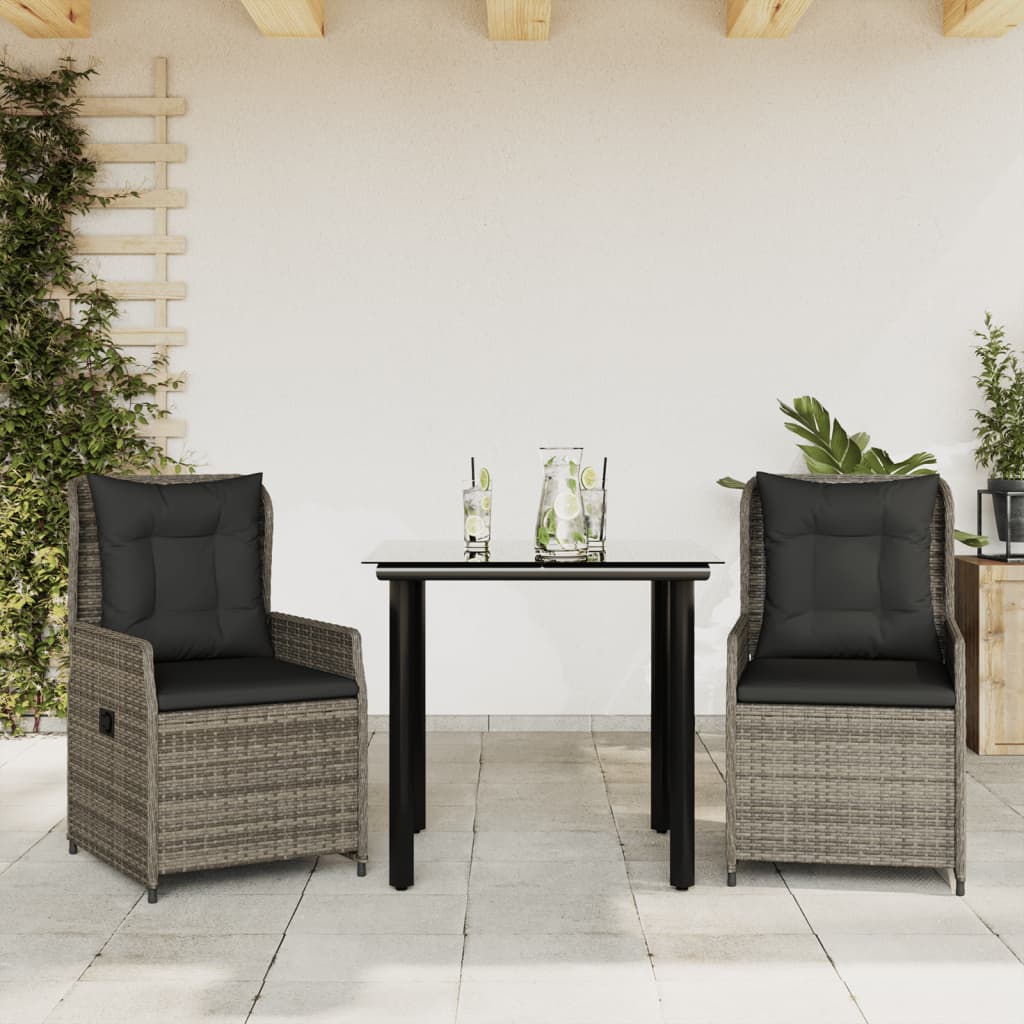 Set Mobilier De Grădină Cu Perne, 9 Piese, , Poliratan