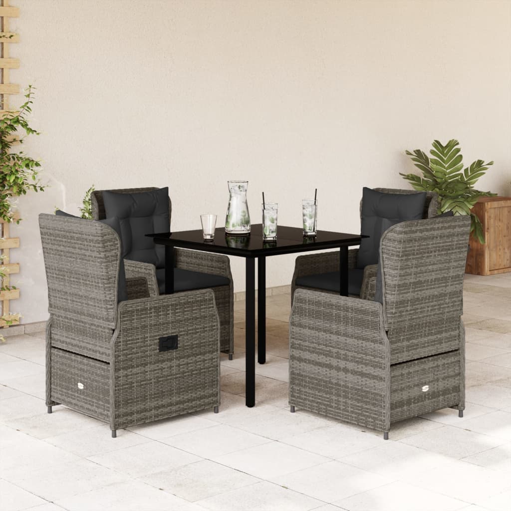 Set Mobilier De Grădină Cu Perne, 9 Piese, , Poliratan