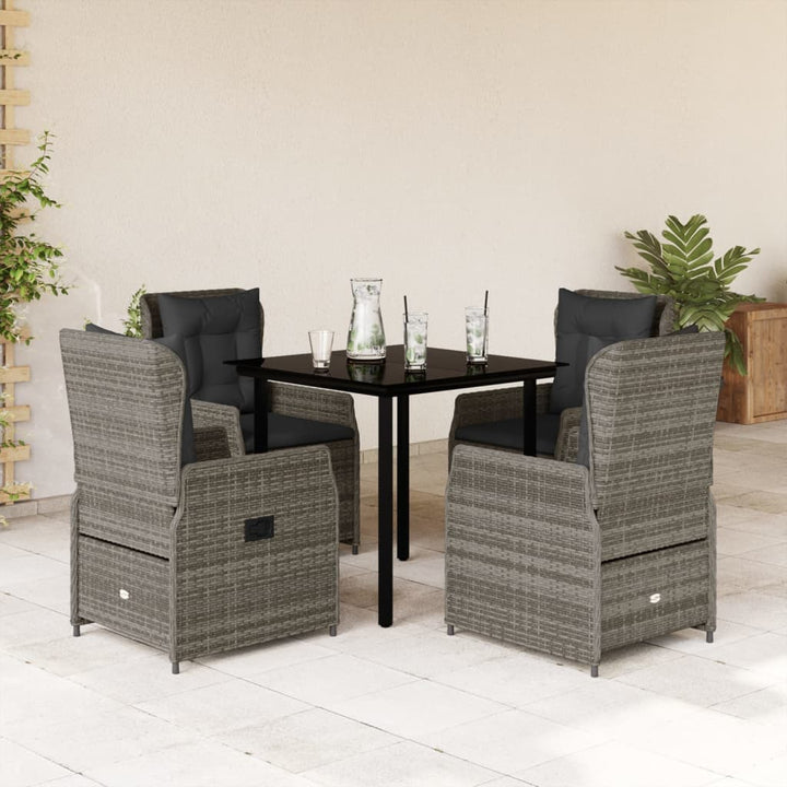 Set Mobilier De Grădină Cu Perne, 9 Piese, , Poliratan