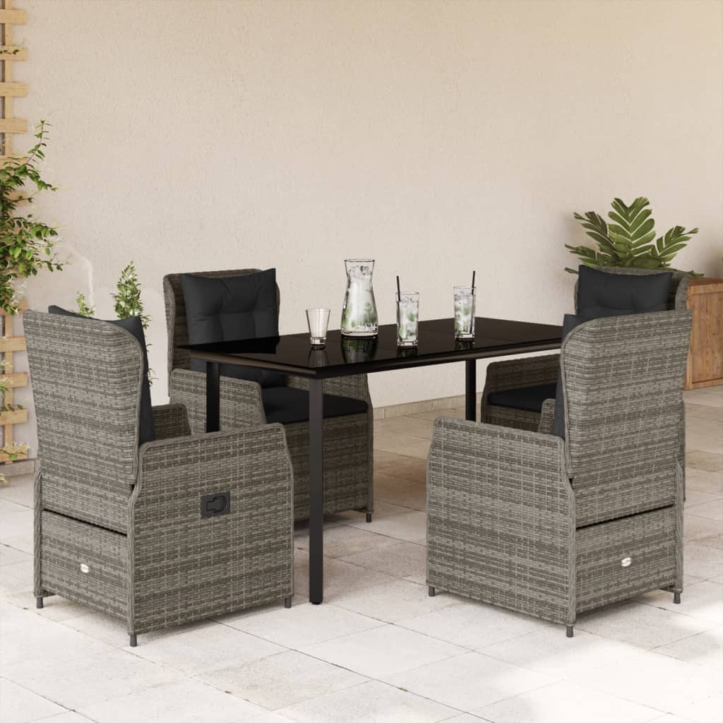 Set Mobilier De Grădină Cu Perne, 9 Piese, , Poliratan