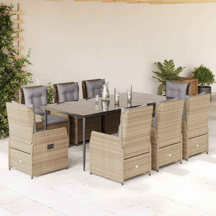 Set Mobilier De Grădină Cu Perne, 3 Piese, , Poliratan
