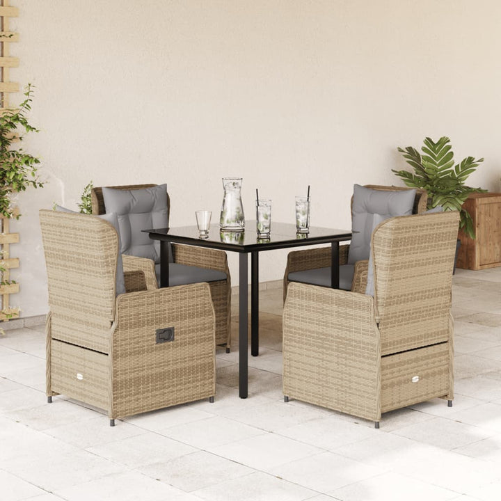Set Mobilier De Grădină Cu Perne, 9 Piese, , Poliratan