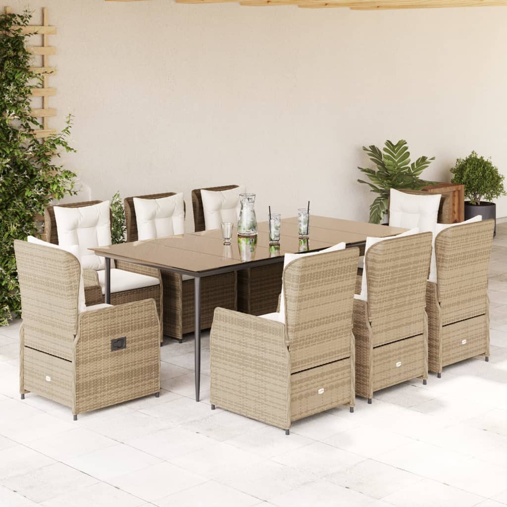 Set Mobilier De Grădină Cu Perne, 3 Piese, , Poliratan