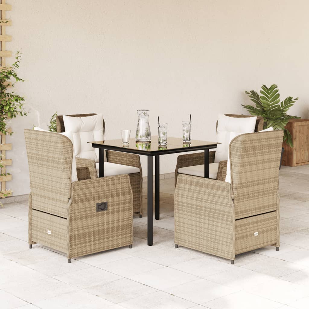 Set Mobilier De Grădină Cu Perne, 9 Piese, , Poliratan