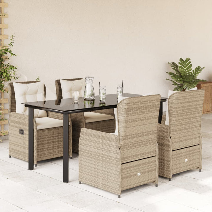 Set Mobilier De Grădină Cu Perne, 9 Piese, , Poliratan