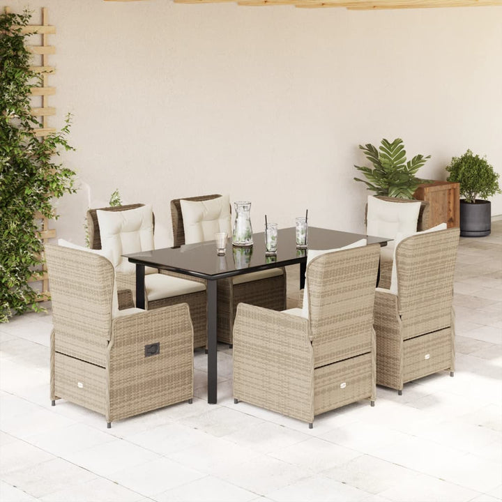 Set Mobilier De Grădină Cu Perne, 9 Piese, , Poliratan