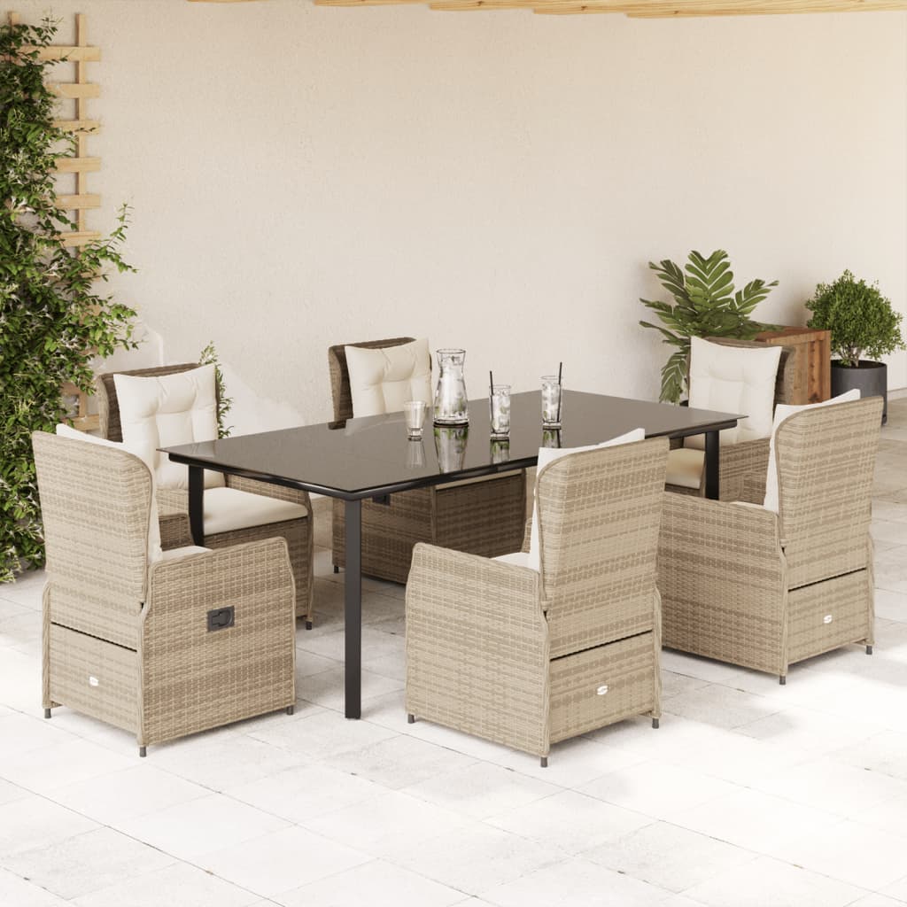Set Mobilier De Grădină Cu Perne, 9 Piese, , Poliratan
