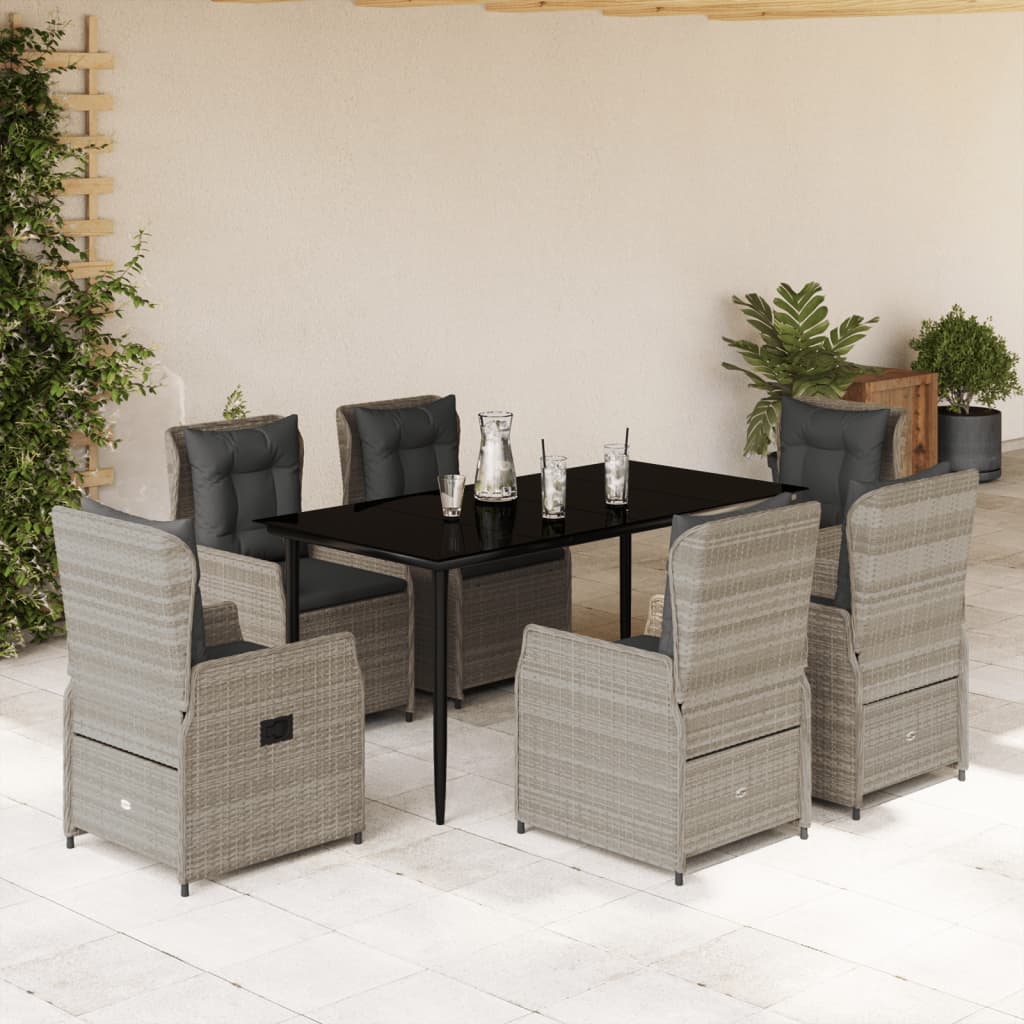 Set Mobilier De Grădină Cu Perne, 3 Piese, , Poliratan
