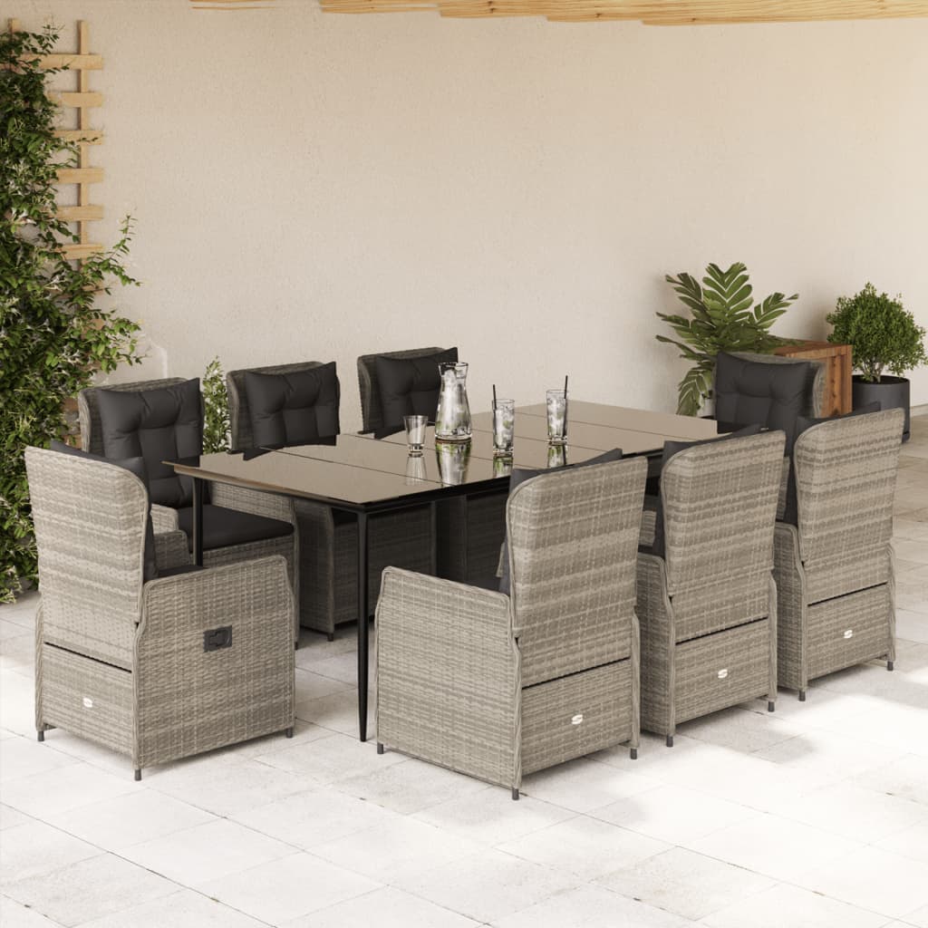 Set Mobilier De Grădină Cu Perne, 3 Piese, , Poliratan